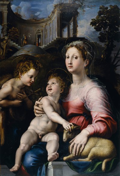 The Madonna and Child with Saint John the Baptist by Giulio Romano